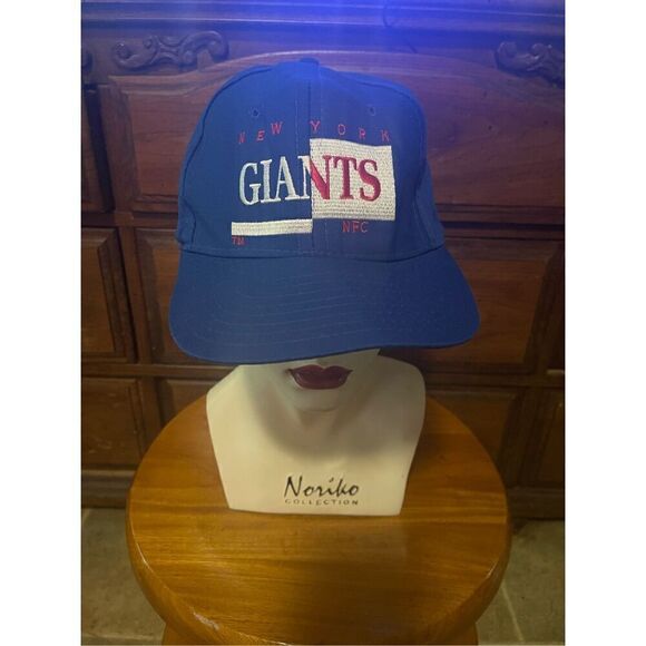 VTG 80’s NFL Signature Snap Back NEW YORK GIANTS Football Split Spellout Hat - Picture 1 of 10